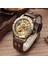 Siyah Bronz Shenhua Erkek Bilek Otomatik Mekanik Izle Klasik Retro Steampunk Kendinden Kurmalı Erkek Kol Saatleri Deri Adam Saat (Yurt Dışından) 2