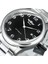 Bo Metal Sıyah Moda Iş Otomatik Mekanik Saat Erkekler Time Master Deri Kayış Beyaz Kadran Takvim Tarih Montre Homme Kazanan Klasik (Yurt Dışından) 1