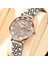 Çelik Gül Altın Lüks Kristal Kadın Bilezik Saatler Üst Marka Moda Elmas Bayanlar Kuvars Izle Çelik Kadın Kol Saati Montre Femme Relogio (Yurt Dışından) 2