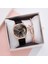 XR4379-WH Kadın Izle Ay Numaraları Dial Bilezik Saatler Set Bayanlar Deri Band Kuvars Kol Saati Kadın Kadın Saat Relogio Mujer Sıcak (Yurt Dışından) 3