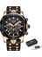 Gül Altın Siyah Orijinal Lıge Erkek Saat Marka Lüks Erkekler Için Izle Spor Kuvars Saatler Aydınlık Su Geçirmez Kol Saati Chronograph Tarih Saat (Yurt Dışından) 1