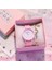 Pembe Kadın Izle Karikatür Jöle Numaraları Dial Bilezik Saatler Seti Bayanlar Lastik Bant Kuvars Kol Saati Kadın Kadın Saat (Yurt Dışından) 1
