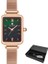 OB201 Rosegold Kutusu Swısh Lüks Altın Saatler Kadınlar Yaratıcı Kare Kuvars Saat Kadın Bilezik Saatler Kadın Su Geçirmez Saat Relogio Feminino (Yurt Dışından) 1