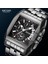 Rose Blue-Box-T Megır Tam Siyah Saatler Erkekler Lüks Kronograf Kuvars Izle Adam Için Kare Kadran Aydınlık Kol Saati Relogios Часы Мужские Reloj (Yurt Dışından) 2