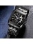 Rose Blue-Box-T Megır Tam Siyah Saatler Erkekler Lüks Kronograf Kuvars Izle Adam Için Kare Kadran Aydınlık Kol Saati Relogios Часы Мужские Reloj (Yurt Dışından) 5