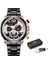 Kahve Lıge Erkekler Izle Top Marka Lüks Spor Kuvars Saatler Erkekler Için Tam Çelik Su Geçirmez Chronograph Kol Saati Adam Relogio Masculino (Yurt Dışından) 1
