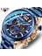 Kahve Lıge Erkekler Izle Top Marka Lüks Spor Kuvars Saatler Erkekler Için Tam Çelik Su Geçirmez Chronograph Kol Saati Adam Relogio Masculino (Yurt Dışından) 4