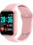 Y68 Pembe Erkek Silikon Dijital Saat Erkekler Spor Sağlıklı Izleme Bpm Kadın Saatler Elektronik LED Erkek Bilek Izle Saat Hafta Saat (Yurt Dışından) 1