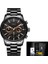 Tamamen Siyah S Yeni Saatler Chronograph Orijinal Marka Erkekler Için Saat Lüks Spor Su Geçirmez Kuvars Saat Paslanmaz Çelik Otomatik Tarih Reloj Hombre (Yurt Dışından) 1