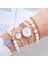 4741 5 Adet Kadın Saatler Set Yeni Gül Altın Yeşil Bayanlar Bilezik Izle Kol Saati Bayan Kuvars Elbise Saat Bayanlar Feminino Reloj (Yurt Dışından) 2