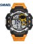 Turuncu Smael Erkekler Dijital Kol Saatleri LED Ekran Su Geçirmez Arka Işık Otomatik Tarih Çalar Saat Erkek 1379B Askeri Dijital Saatler Erkek (Yurt Dışından) 5