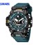 Haki Smael Spor Saatler Erkekler Için Askeri Spor Elektroniği Kuvars Kol Saati Çift Ekran Su Geçirmez LED Işık Dijital Saat 8078 (Yurt Dışından) 2