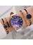 Pembe 5 Adet Set Lvpai Marka 5 Adet Yeni Moda Bilezik Saat Seti Kadınlar Bayanlar Kol Saati Kristal Saatler Bayanlar Relogio Feminino Reloj Mujer (Yurt Dışından) 3