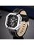 Siyah Lıge Erkekler Izle Üst Marka Lüks Kare Kuvars Erkek Saatler Deri Kayış Su Geçirmez Chronograph Kol Saati Adam Relogio Masculino (Yurt Dışından) 4
