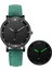 Siyah Kadın Saatler Aydınlık Deri Bilezik Izle Kuvars Izle Zarif Kadın Kol Saatleri Bayanlar Moda Montre Femme Reloj Mujer (Yurt Dışından) 5
