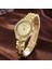 Gümüş Crrju Altın Izle Kadın Saatler Bayanlar Paslanmaz Çelik Taklidi Kadın Bilezik Saatler Saat Relogio Feminino Montre Femme (Yurt Dışından) 2