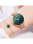 Beyaz Yeşil Bilezik Gaiety Lüks 2 Pcs Set Izle Kadınlar Gül Altın Su Matkap Bilezik Izle Takı Bayanlar Kadın Saat Rahat Kuvars Saatı (Yurt Dışından) 3