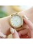 D Bayanlar Lüks Elmas Kuvars Kol Saatleri Moda ve Asil Altın Bayan Saati Yuvarlak Bilezik Saat Montre Femme # S30 (Yurt Dışından) 3