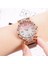 Pembe Altın Yeni Moda Bayanlar Lüks Saatler Örgü Mıknatıs Toka Kuvars Izle Kadınlar Hediye Için Rahat Bilezik Saatler Relogio Feminino Saat (Yurt Dışından) 4