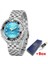 Açık Mavi 05L Moda Erkek Saatler 5ATM Spor Su Geçirmez Kuvars Kol Saati Erkekler Için Çelik Çerçeve ile Aydınlık Saat Montre Homme (Yurt Dışından) 1