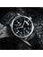 Sıyah Askeri Izle Erkekler Minimalist Mekanik Erkek Saatler Top Marka Lüks Deri Kayış Takvim Unisex Kazanan Kol Saati Orologio (Yurt Dışından) 5