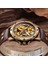 Kahverengi Bant Retro Bronz Mekanik Izle Erkekler Otomatik Saatler Spor Lüks Üst Marka Deri Izle Relogio Masculino Erkek Saat (Yurt Dışından) 5