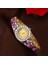 D Lüks Kadın Saatler Zarif Moda Kuvars Saatı Lüks Kristal Çiçek Bilezik Izle Kadın Reloj Dijital Montre Femme (Yurt Dışından) 1