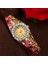 D Lüks Kadın Saatler Zarif Moda Kuvars Saatı Lüks Kristal Çiçek Bilezik Izle Kadın Reloj Dijital Montre Femme (Yurt Dışından) 4