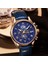 Tam Mavi Yeni Lıge Orijinal Erkek Saat Üst Marka Lüks Su Geçirmez Spor Tarih Saat Erkek Kuvars Bilek Saatler Erkekler Moonswatch Montre Homme (Yurt Dışından) 5