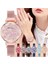 Pembe Altın Yeni Bayanlar Lüks Saatler Örgü Mıknatıs Toka Kristal Kuvars Izle Kadınlar Için Küçük Rahat Bilezik Saatler Relogio Feminino Saat (Yurt Dışından) 2