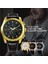 Bo G Gümüş Siyah Forsining Siyah Iş Mekanik Izle Erkekler Otomatik 3 Alt Kadran Tarih Altın Çelik Band Elbise Kol Saati Saat Saat Reloj (Yurt Dışından) 4