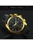 Bo G Gümüş Siyah Forsining Siyah Iş Mekanik Izle Erkekler Otomatik 3 Alt Kadran Tarih Altın Çelik Band Elbise Kol Saati Saat Saat Reloj (Yurt Dışından) 5