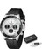 Gümüş Siyah Lıge Erkekler Izle Lüks Saatler Erkek Chronograph Kol Saatleri Erkekler Için Moda Su Geçirmez Kuvars Izle Spor Saat Reloj Hombre + Kutu (Yurt Dışından) 1