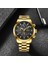 Altın Siyah Lıge Saatler Erkek Üst Marka Lüks Quarzt Saat Rahat 24 Saat Ay Evreleri Erkekler Izle Spor Su Geçirmez Saatler Relogio Masculino (Yurt Dışından) 5