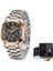 Gül Altın Siyah Lıge Moda Lüks Kuvars Erkek Saat Rahat Spor Iş Erkekler Için Saat Su Geçirmez Askeri Saat Adam Chronograph Reloj Hombre (Yurt Dışından) 1