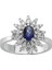 Pırlanta ve Oval Safir Taşlı Anturaj Yüzük 0404R0239 2
