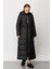 Özel Garni Detaylı Tüm Beden Kapitone Dolgu Spor Manto Kaban-Siyah 2