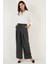 Regular Fit Yüksek Bel Bol Paça Pileli Palazzo Pantolon Bayan Pantolon 611PL00198 4