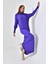 Kadın Düz Basic Tunik Mor 20677 2