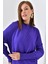 Kadın Düz Basic Tunik Mor 20677 5