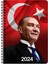 2024 Atatürk Günlük Spiralli Ajanda Cumhurbaşkanı 17 x 24 cm 1