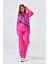 Kadın Sim Detaylı Pantolonlu Takım Fuşya 20508 1