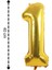 Gold Rakam Folyo ve Kırmızı Balon Doğum Günü Balon Zincir Parti Seti 2
