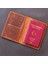 Deri Isme Özel Pasaport Kılıfı - Taba 5