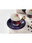 English Home Miranda New Bone China 4 Parça 2 Kişilik Kahve Fincan Takımı 90 ml Lacivert 2