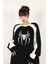 Siyah Beyaz Detay Spider Şardonlu Sweatshirt 1