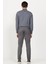 ALTINYILDIZ CLASSICS Erkek Gri Slim Fit Dar Kesim Gabardin Kumaş Desenli Pamuklu Esnek Beli Lastikli Pantolon 4