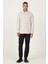 Erkek Bej-gri Slim Fit Dar Kesim Düğmeli Yaka Sıcak Tutan Kareli Kışlık Flanel Oduncu Gömlek 3