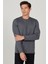 ALTINYILDIZ CLASSICS Erkek Antrasit-Melanj Slim Fit Dar Kesim Bisiklet Yaka Tişört 2