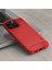 Iphone 13 Pro Max Telefon Kılıfı 6.7 Inç Karbon Fiber Doku Parmak Izi Tpu Kılıf Fırçalanmış Telefon Kapak-Kırmızı (Yurt Dışından) 2